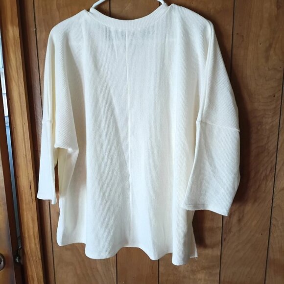 Discount divas off white crew neck pullover sweater size L - Picture 4 of 4